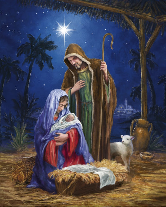 Nativity 2 Baby Jesus Panel 35.5" Multi David Textiles Cotton Fabric DT-AH-0007-3C-1