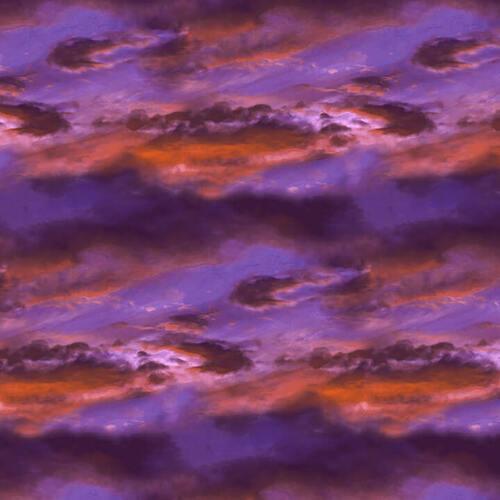 Natural Beauties Sky Purple Satin Moon Designs Blank Quilting Fabrics Cotton Fabric