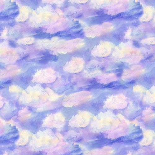 Nature's Glory Sky Purple Olga Koelsch Blank Quilting Cotton Fabric