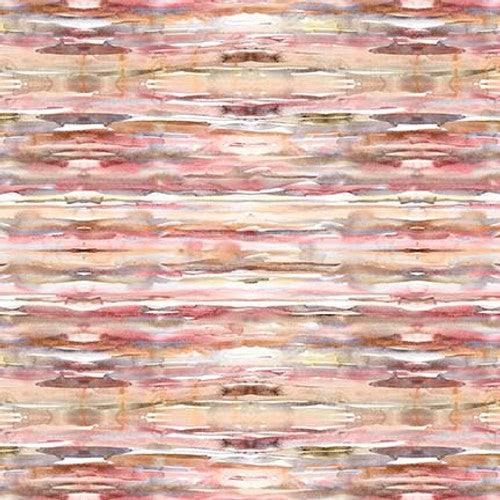 Nature's Glory Textured Stripe Blush Olga Koelsch Blank Quilting Cotton Fabric