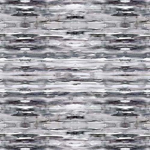 Nature's Glory Textured Stripe Gray Olga Koelsch Blank Quilting Cotton Fabric