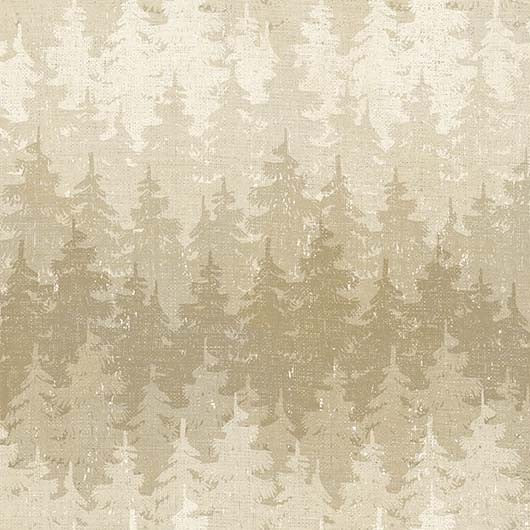 Nature's Landscape Trees in the Breeze Tan Michael Miller Cotton Fabric