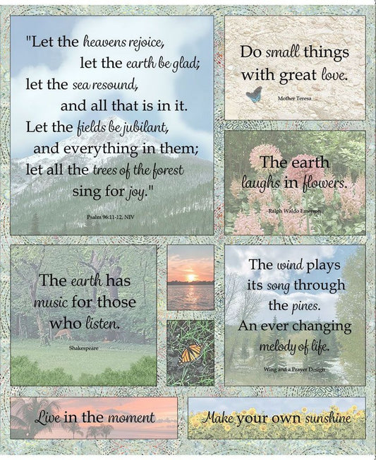 Nature's Symphony Panel 36" Multi Wing and a Prayer Design Timeless Treasures Cotton Fabric TT-PANELJT-CD2310-MULTI