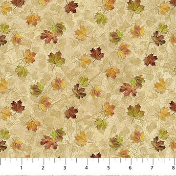 Autumn Woodland-Naturescapes Autumn Woodland Leaf Toss Cream Multi James Meger Northcott Cotton Fabric NC-DP28415-12 | US Fabric Shop