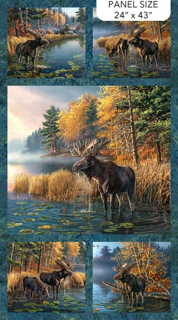 Autumn Woodland-Naturescapes Panel 24" James Meger Northcott Cotton Fabric NC-DP28410-48 | US Fabric Shop
