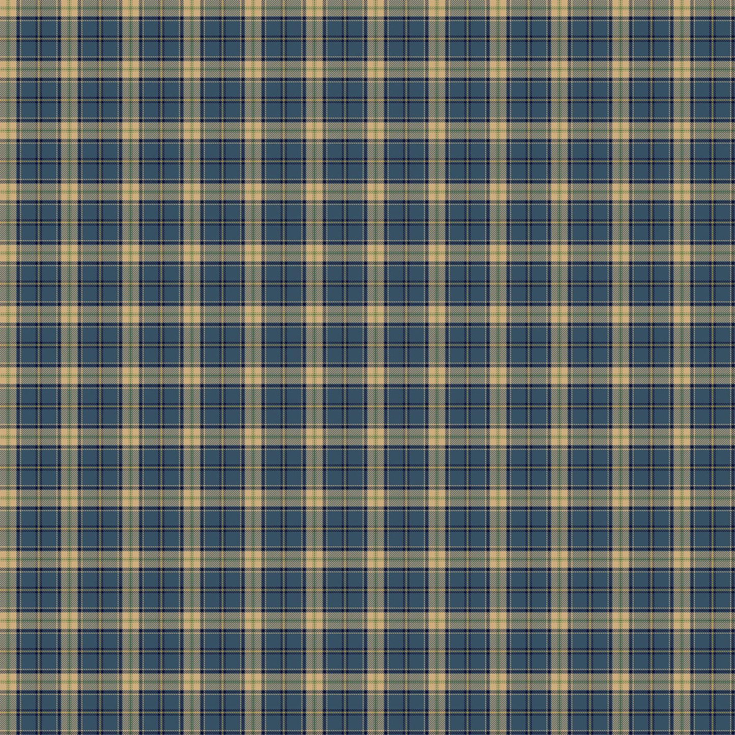 Naturescapes Birchwood Plaid Dark Blue Multi Rosemary Millette Northcott Cotton Fabric NC-29110-45