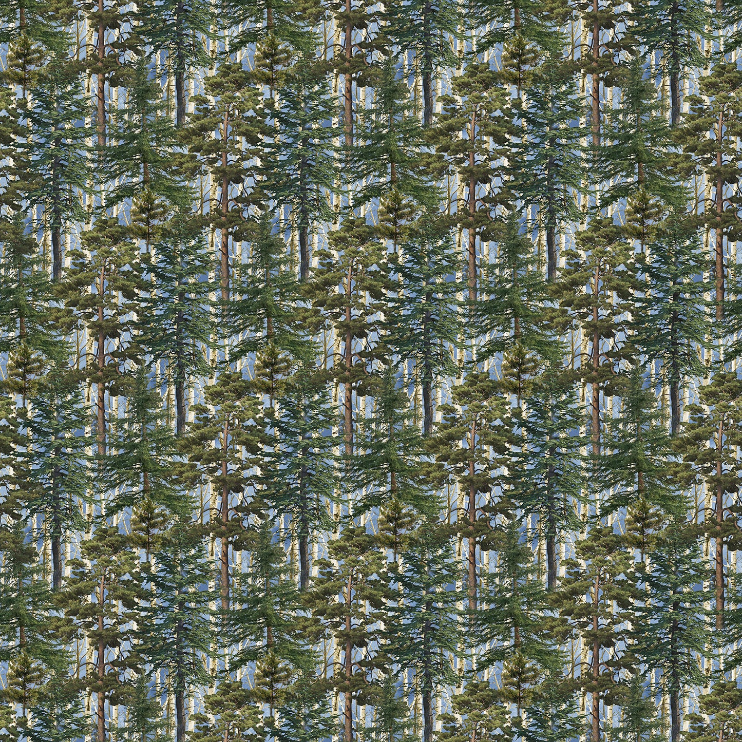 Naturescapes Timber Trail Evergreen Blue Multi James Meger Northcott Cotton Fabric NC-DP28581-45