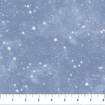 Naturescapes Wild at Heart Snow Medium Blue AI Agnes Northcott Cotton Fabric NC-28199-44