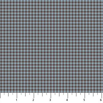 Nest Checks Blueberry Grey Ghazal Razavi FIGO Northcott Fabrics Cotton Fabric NC-92101-45 | US Fabric Shop
