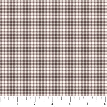 Nest Checks Walnut Brown White Ghazal Razavi FIGO Northcott Fabrics Cotton Fabric NC-92101-16