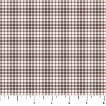 Nest Checks Walnut Brown White Ghazal Razavi FIGO Northcott Fabrics Cotton Fabric NC-92101-16 | US Fabric Shop