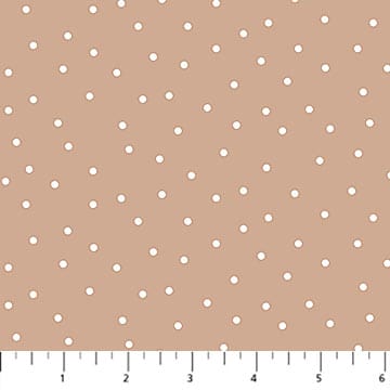 Nest Dots White Caramel Medium Brown Ghazal Razavi FIGO Northcott Fabrics Cotton Fabric NC-92100-33 | US Fabric Shop