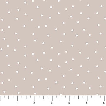 Nest Dots White Sesame Beige Grey Ghazal Razavi FIGO Northcott Fabrics Cotton Fabric NC-92100-14 | US Fabric Shop