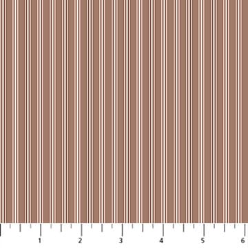 Nest Stripes White Cinnamon Brown Ghazal Razavi FIGO Northcott Fabrics Cotton Fabric NC-92103-36 | US Fabric Shop