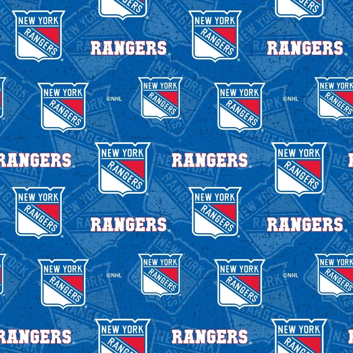 New York Rangers NHL Hockey Tone on Tone design Cotton Fabric NHL-1199 RAN