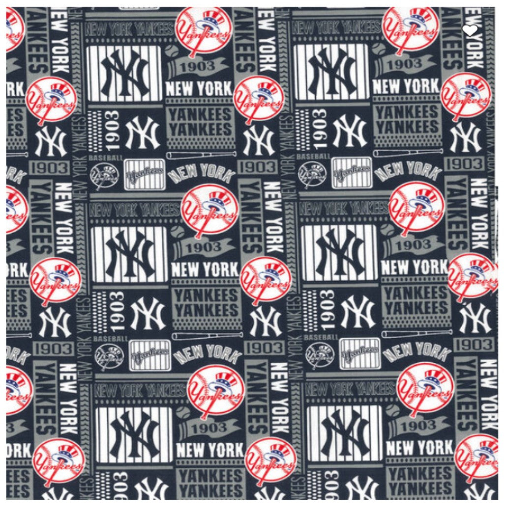 New York Yankees MLB Baseball Block Fabric Traditions Cotton Fabric MLB-60269B
