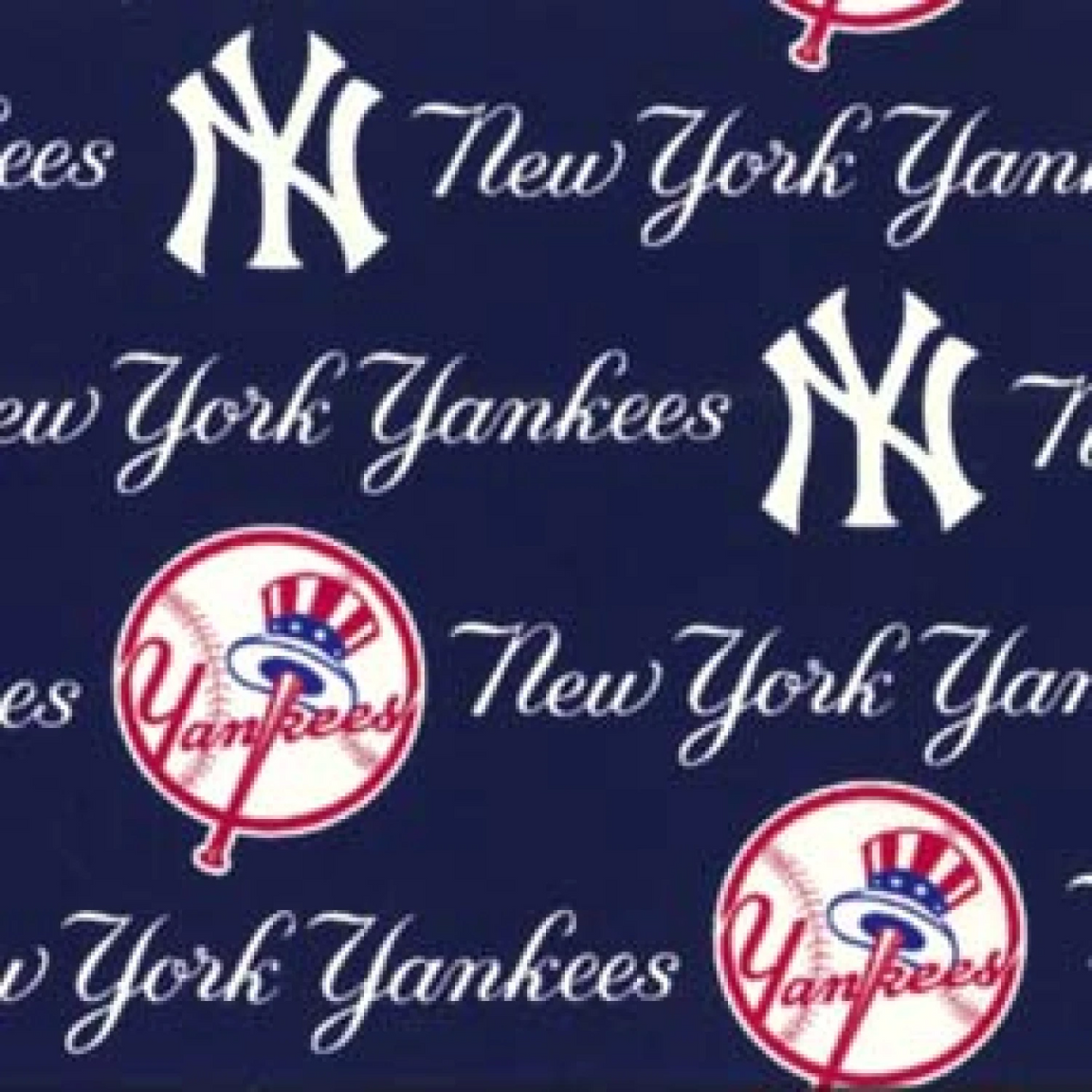 New York Yankees MLB Baseball Allover Fabric Traditions 58-60 inches wide Polyester FLEECE Fabric MLB-6569-B