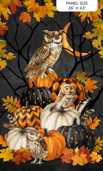 Night Owl Panel 26" Multi Deborah Edwards Northcott Cotton Fabric NC-DP28842-96