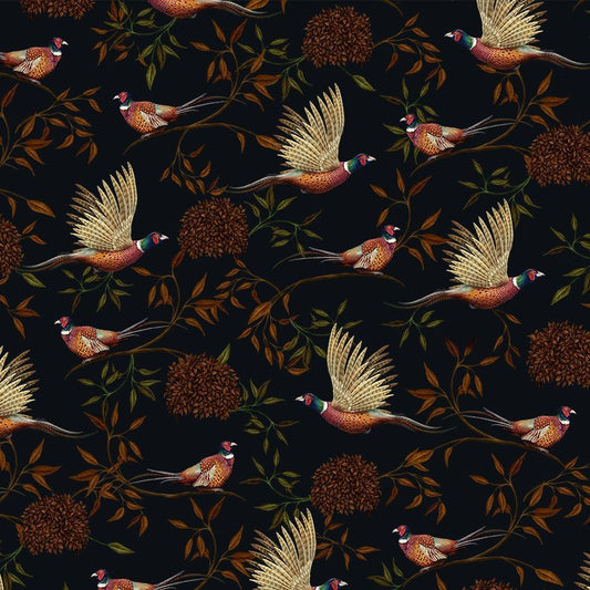 Nightfall Pheasant Multi Rosie Dore Timeless Treasure Cotton Fabric TT-ROSIE-CD2486-MULTI