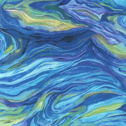 North American Wildlife Blues Ocean Jody Bergsma Robert Kaufman Cotton Fabric RK-ABK-11497-59