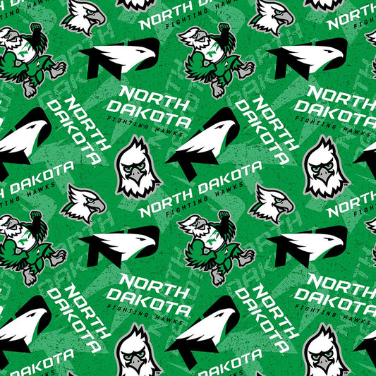 North Dakota Fighting Hawks NCAA College ND Tone on Tone Design NT-1178