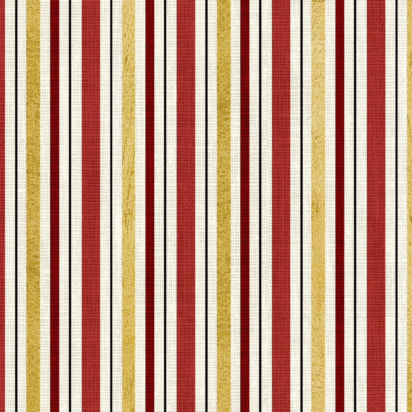 North Pole Express Multi Stripe Metallic Gold Green Pela Studio P&B Textiles Cotton Fabric