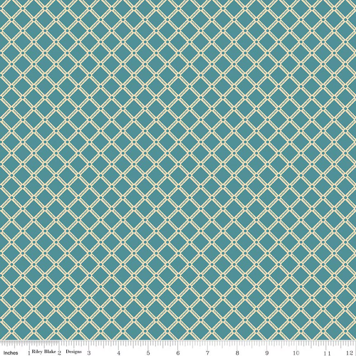 Northanger Abbey Tilney Diamond Azure Blue Jane Austen's House Riley Blake Designs Cotton Quilting Fabric RB-C17897-AZURE