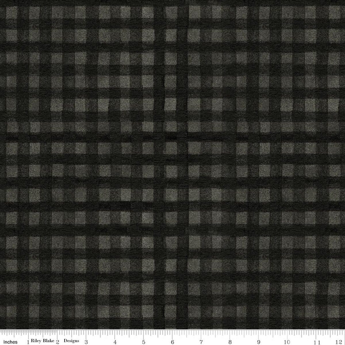 Northern Christmas Buffalo Check Black Teresa Kogut Riley Blake Designs Cotton Fabric RB-C17835-BLACK | US Fabric Shop