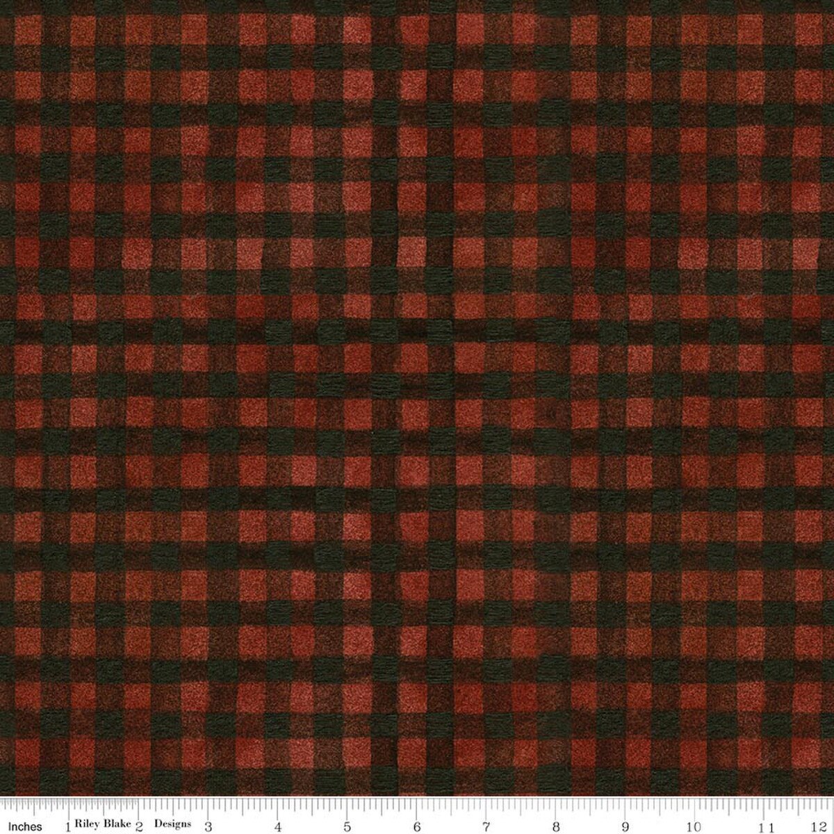 Northern Christmas Buffalo Rich Red Teresa Kogut Riley Blake Designs Cotton Fabric RB-C17835-RED