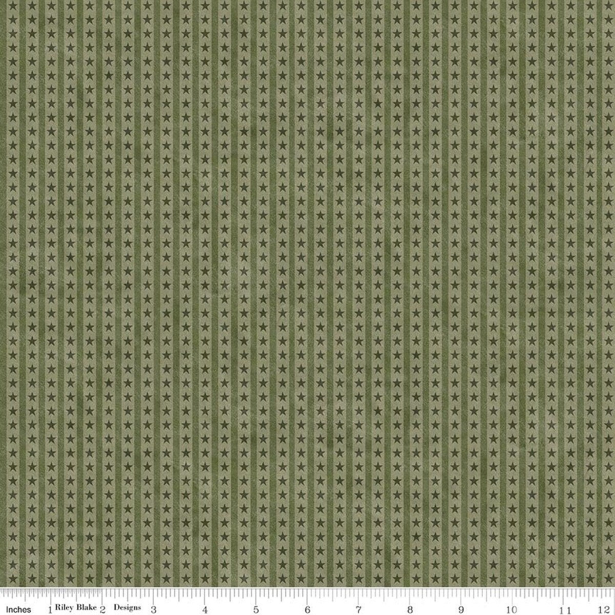 Northern Christmas Star Stripes Green Teresa Kogut Riley Blake Designs Cotton Fabric RB-C17836-GREEN
