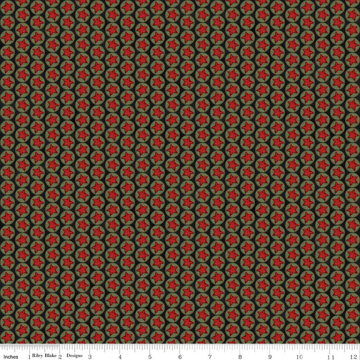 Northern Christmas Stars Black Teresa Kogut Riley Blake Designs Cotton Fabric RB-C17834-BLACK