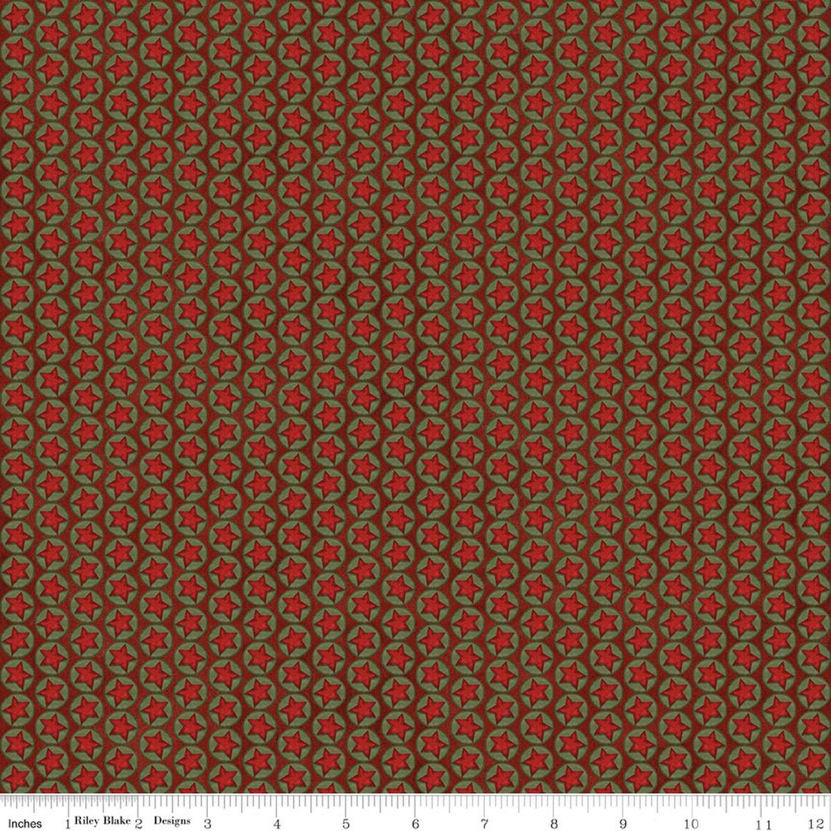 Northern Christmas Stars Stars Rich Red Teresa Kogut Riley Blake Designs Cotton Fabric RB-C17834-RED