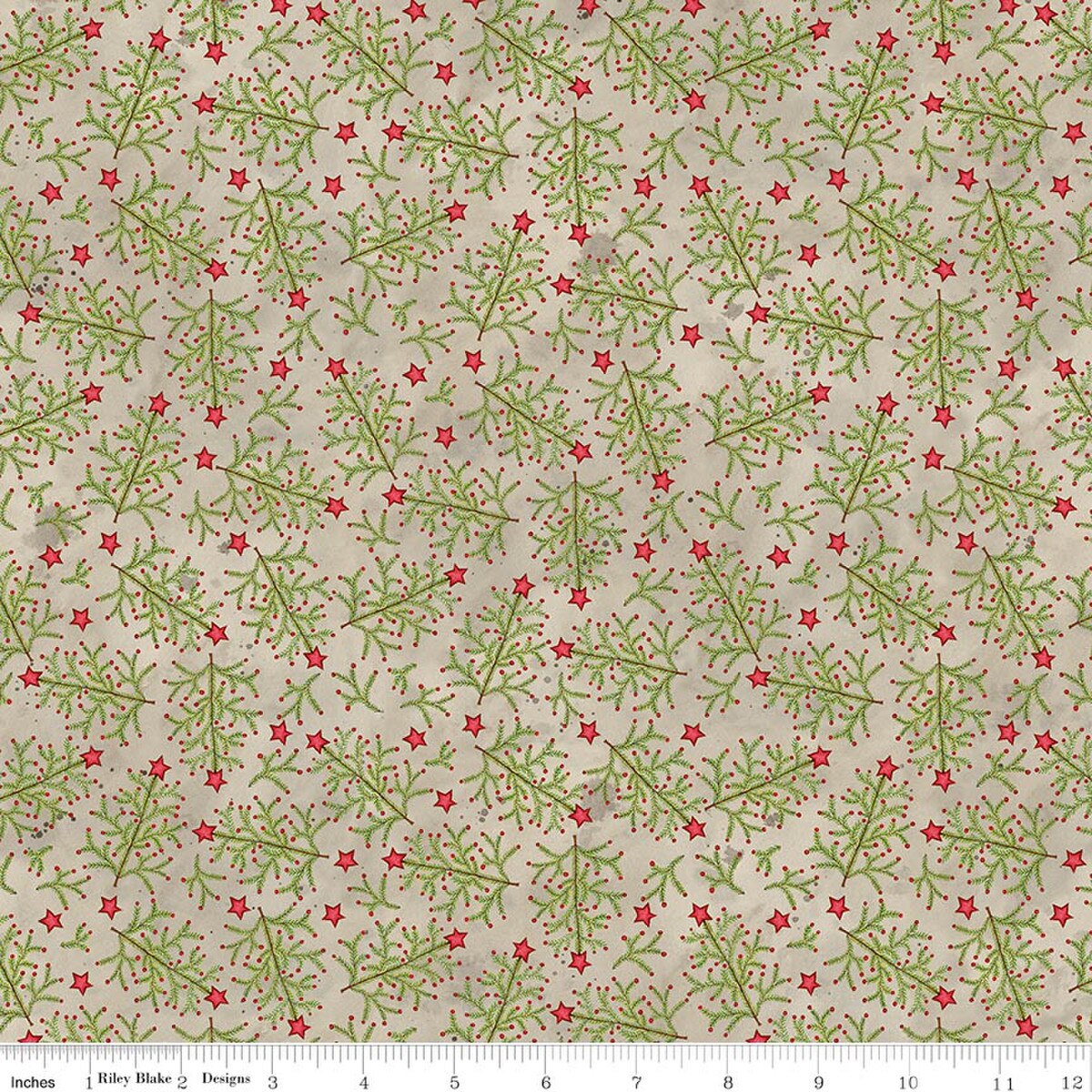 Northern Christmas Whimsical Trees Neutral Teresa Kogut Riley Blake Designs Cotton Fabric RB-C17832-NEUTRAL