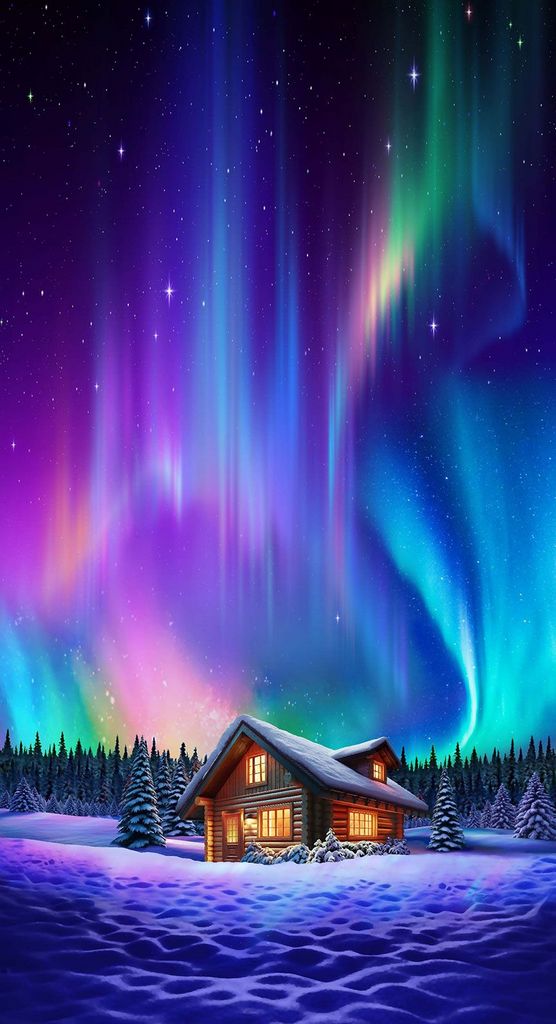 Northern Lights Cabin Panel 24" Multi Timeless Treasures Cotton Fabric TT-PANEL-CD4096-MULTI