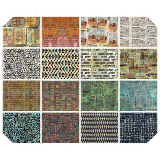 On Your Mark Fat Quarter Bundle 18"x21" 16pcs Seth Apter Free Spirit Cotton Fabric FS-FB4FQSE.ONYOURMARK