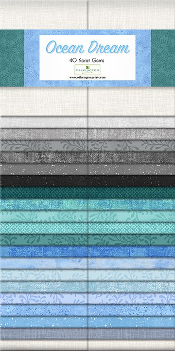 Ocean Dream 2.5" Strips Karat Gems Wilmington Prints Cotton Fabric WP-842-162-842