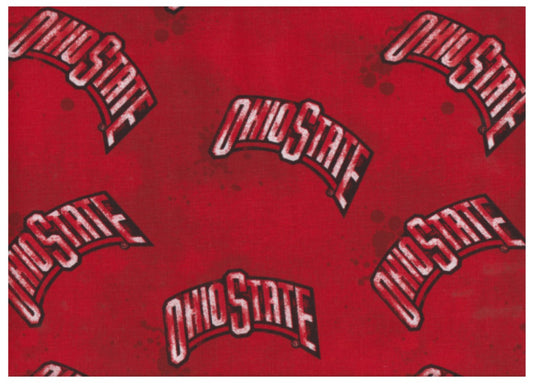 Ohio State Buckeyes NCAA College Logo Fabric Traditions Cotton Fabric FT-15410 R