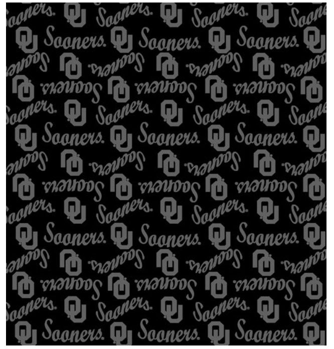 Oklahoma Sooners NCAA College Black on Black Mini Pigment Print Sykel Enterprises Cotton Fabric OU-1393-BL