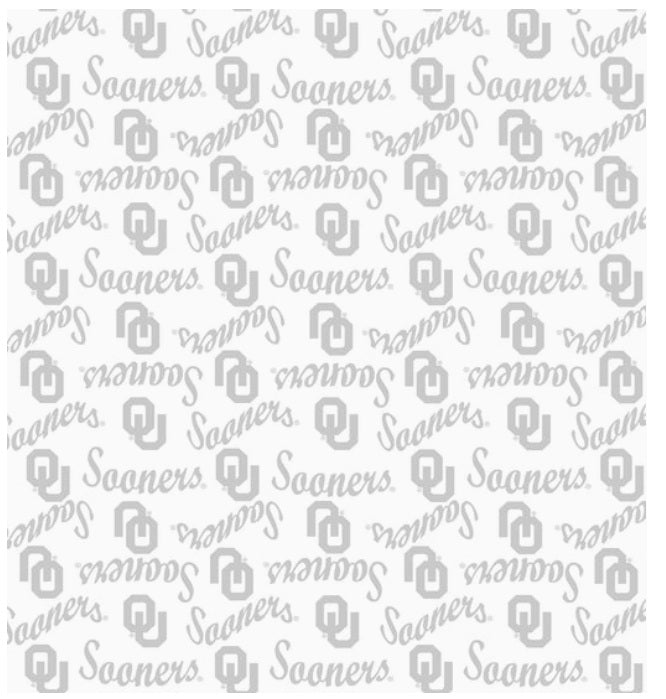Oklahoma Sooners NCAA College White on White Mini Pigment Print Sykel Enterprises Cotton Fabric OU-1393-W