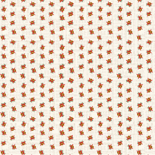 Old Saint Nick Tossed Allover Bell Cream Robert Giordano Henry Glass Cotton Fabric HG-764-44