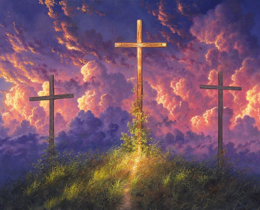 Old Rugged Cross Easter Panel 35.5" David Textiles Cotton Fabric DT-ML-3200-0C-1