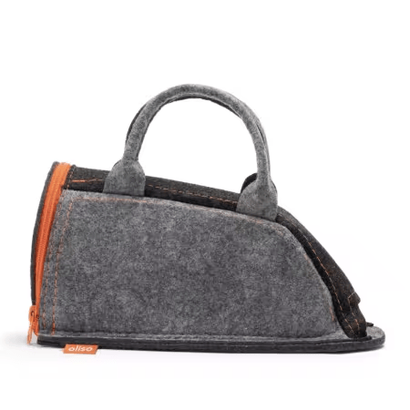 Oliso Carry Bag for Travel Irons 4"x4"x7" Orange Gray Ehsan Alipour Oliso Inc. Polyester Felt Fabric OL-30004001 | US Fabric Shop
