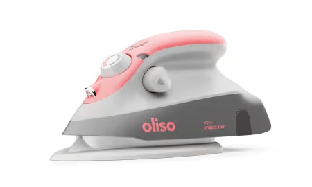 Oliso M3Pro Project Iron with Trivet Coral Compact Steam Iron 7.9"x4.4"x4.1" Oliso Inc. OL-M3PRO-CORAL | US Fabric Shop