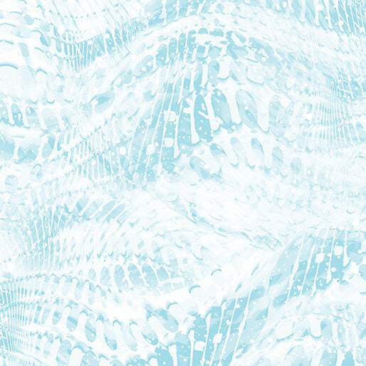 On Dragonfly Wings Rippling Waves Light Turquoise Ann Lauer Benartex Cotton Fabric BE-16407P-04