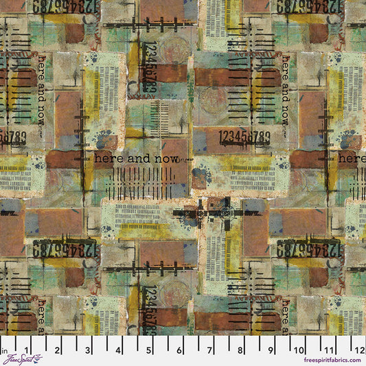 On Your Mark Here and Now Desert Seth Apter Free Spirit Cotton Fabric FS-PWSE033.DESERT