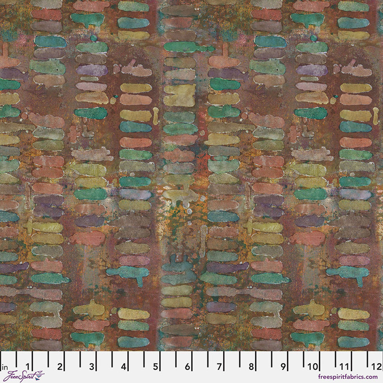 On Your Mark Side by Side Mosaic Seth Apter Free Spirit Cotton Fabric FS-PWSE030.MOSAIC