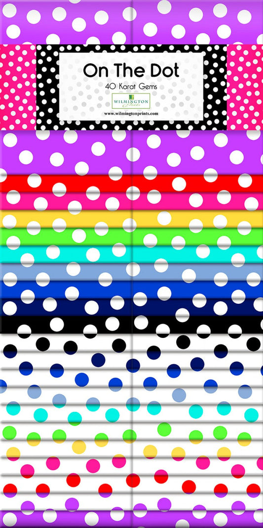 On the Dot 2.5" Strips Karat Crystals Wilmington Prints Cotton Fabric