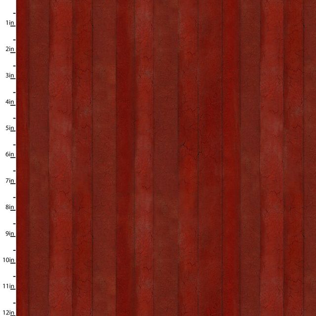 On the Farm Red Wood Planks Beth Albert 3 Wishes Cotton Fabric