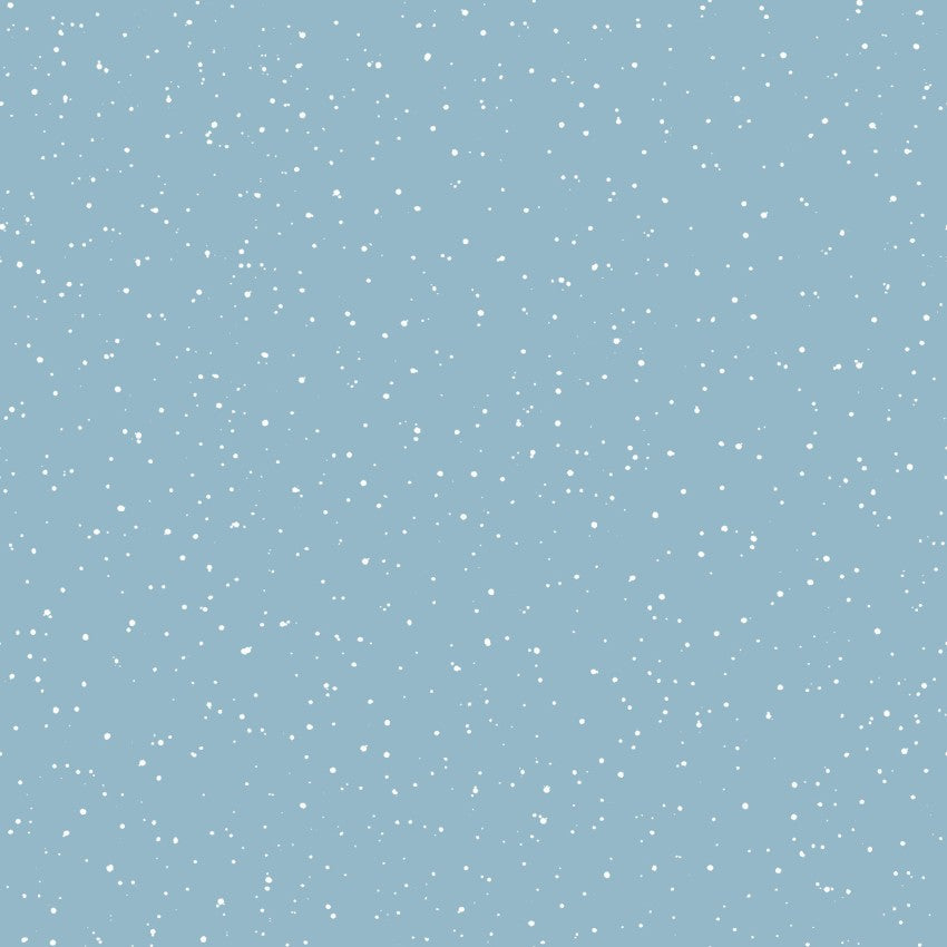 One Snowy Day Snow Dark Blue Hannah Dale Maywood Studio Cotton Fabric