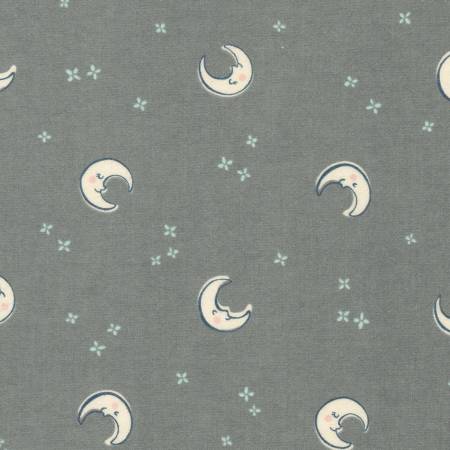 Over the Moon Moons Shadow Gray Studio Rk Robert Kaufman Fabric FLANNEL Fabric